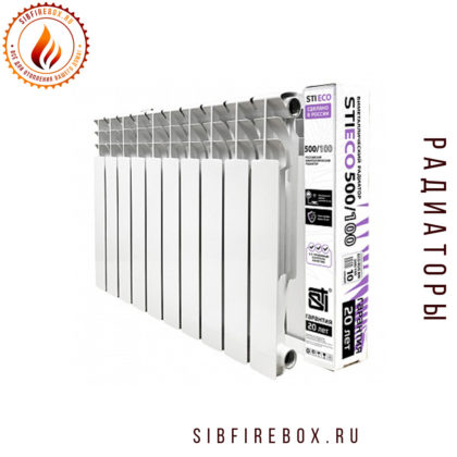 Биметаллический радиатор 500/100 10 секций ECO RUS BM STI