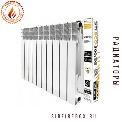 Радиатор алюминиевый STI ECO RUS AL 500/96 10 сек.