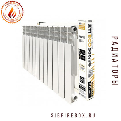 Алюминиевый радиатор 500/96 12 секций ECO RUS AL STI